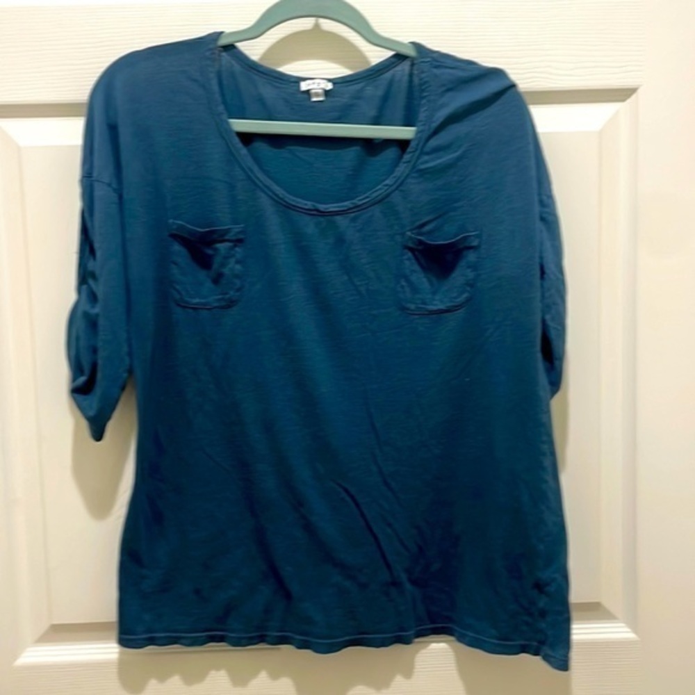Yogi Blue 3/4 Sleeve Activewear Top